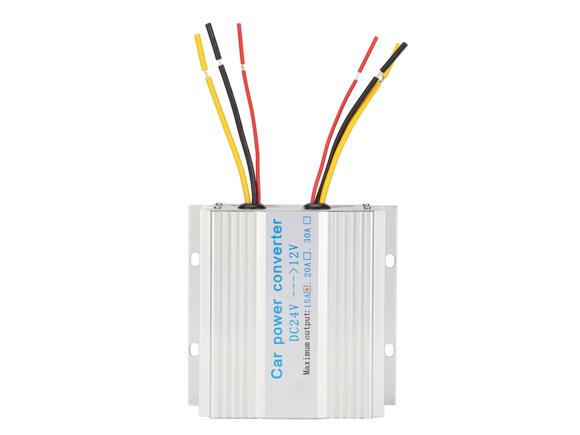 Inversor de corriente para coche YHL de 15 A y 180 W, de aluminio, de 24 V CC a 12 V, estable y seguro, con pantalla LCD para autobuses.