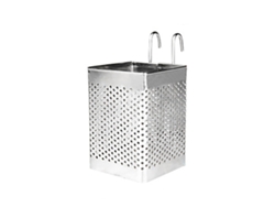 Estante De Almacenamiento De Acero Inoxidable Para Utensilios De Cocina Con Desagüe Para Tenedores Y Palillos.