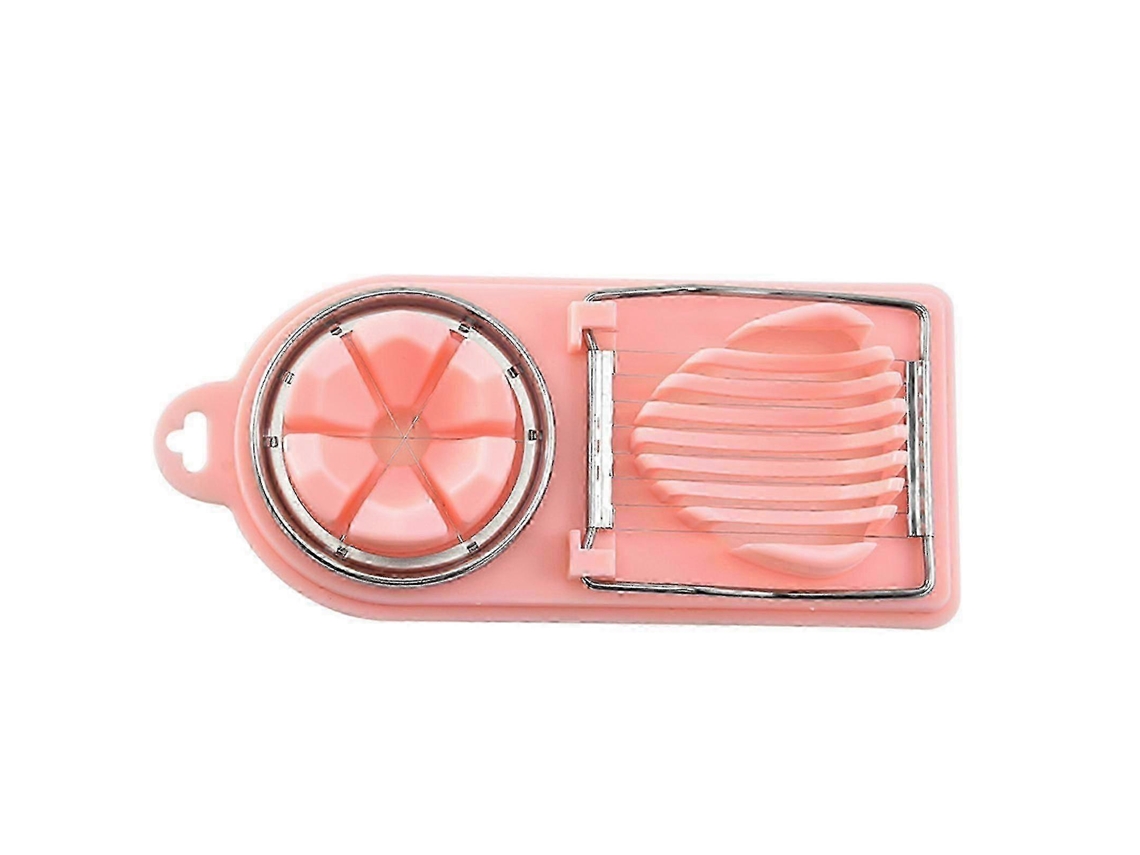 Cortador de huevos multifuncional 2 en 1 de acero inoxidable para frutas y huevos en la cocina