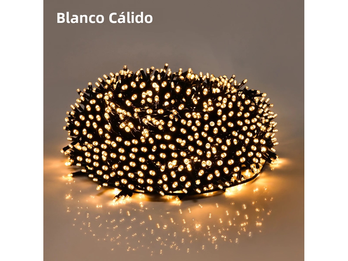 Guirnalda de luces navideñas impermeable Mdug (blanco cálido, 100 m, 1000 LED)