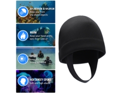 Capucha de neopreno de 2 mm con protección UV para buceo, surf y natación.