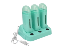 3pcs Calefactor De Cera Depilatoria Roll On Para Hogar Eléctrico Con Base, Cera Depilatoria Para Axilas Piernas, Plug Ue 220v