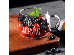 (estilo 2) Vaso De Vidrio Transparente Con Letras Creativas, Capacidad De 350 Ml, Vaso Ecológico Universal