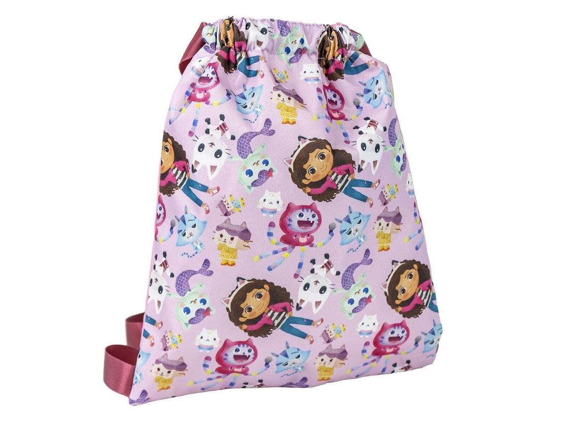 Mochila Saco Infantil GABBY'S DOLL HOUSE Rosa 27 x 33 cm