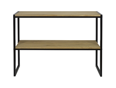 Consola BOX FURNITURE iCub (Negro - Madera y Acero - 140 x 32 x 75 cm)