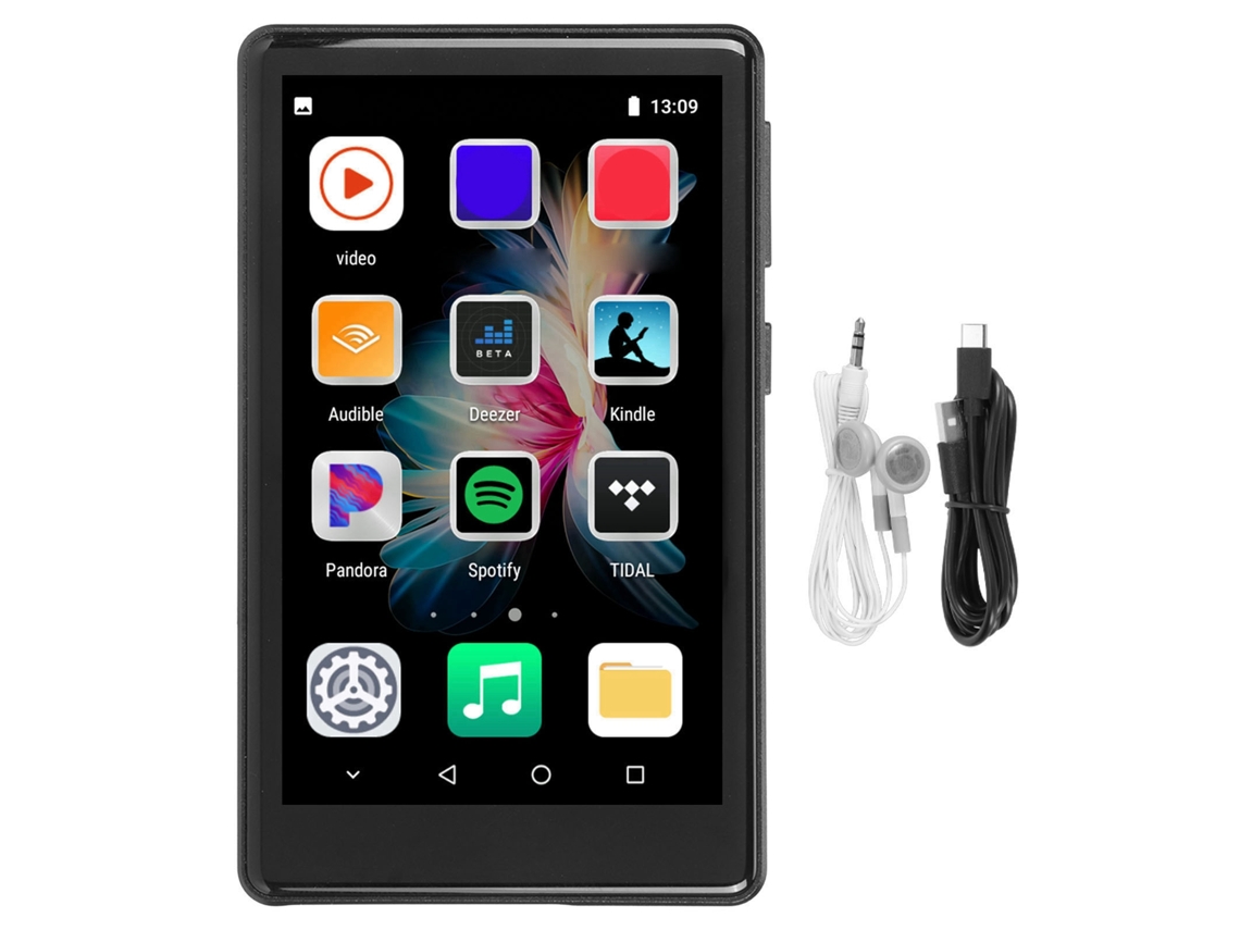 Reproductor MP3 de 4.0 pulgadas, alta definición, reducción de ruido, Bluetooth 5.0, wifi, radio FM, libro electrónico