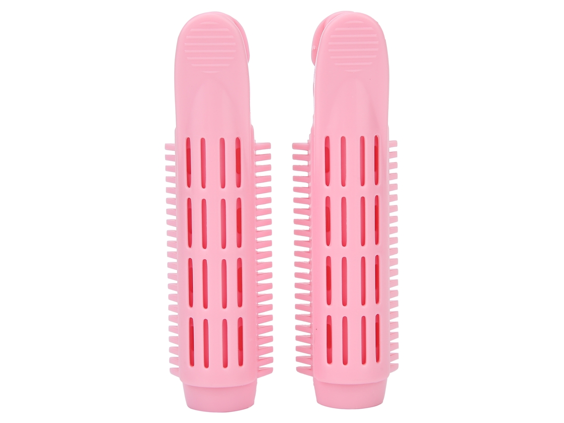 2 Piezas Pinza Rizadora De Pelo Rosa Para Volumen Y Cabello Esponjoso