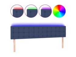 Maison Exclusive - Cabecero Con Led De Tela Azul 160x5x78/88 Cm