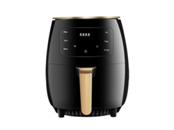 Freidora de aire eléctrica de 1400 W, gran capacidad, ideal para uso doméstico, estándar europeo Mdug (negra, 6 l)