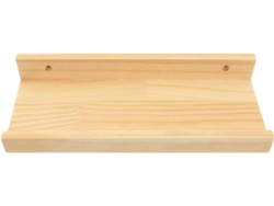 Estantería Flotante Pequeña Pared Moderna Madera Color Caqui Organizar Diversos Objetos Pino