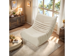 Puf De Suelo, Sofá De Suelo, Sillón De Suelo Con Respaldo, Sofá De Salón, Cojín De Asiento De Interior, Beige