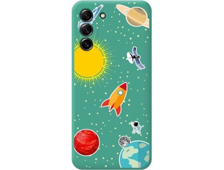 Carcasa Samsung Galaxy S21 FE 5G TUMUNDOSMARTPHONE Silicona Líquida Dibujos Espacio Verde