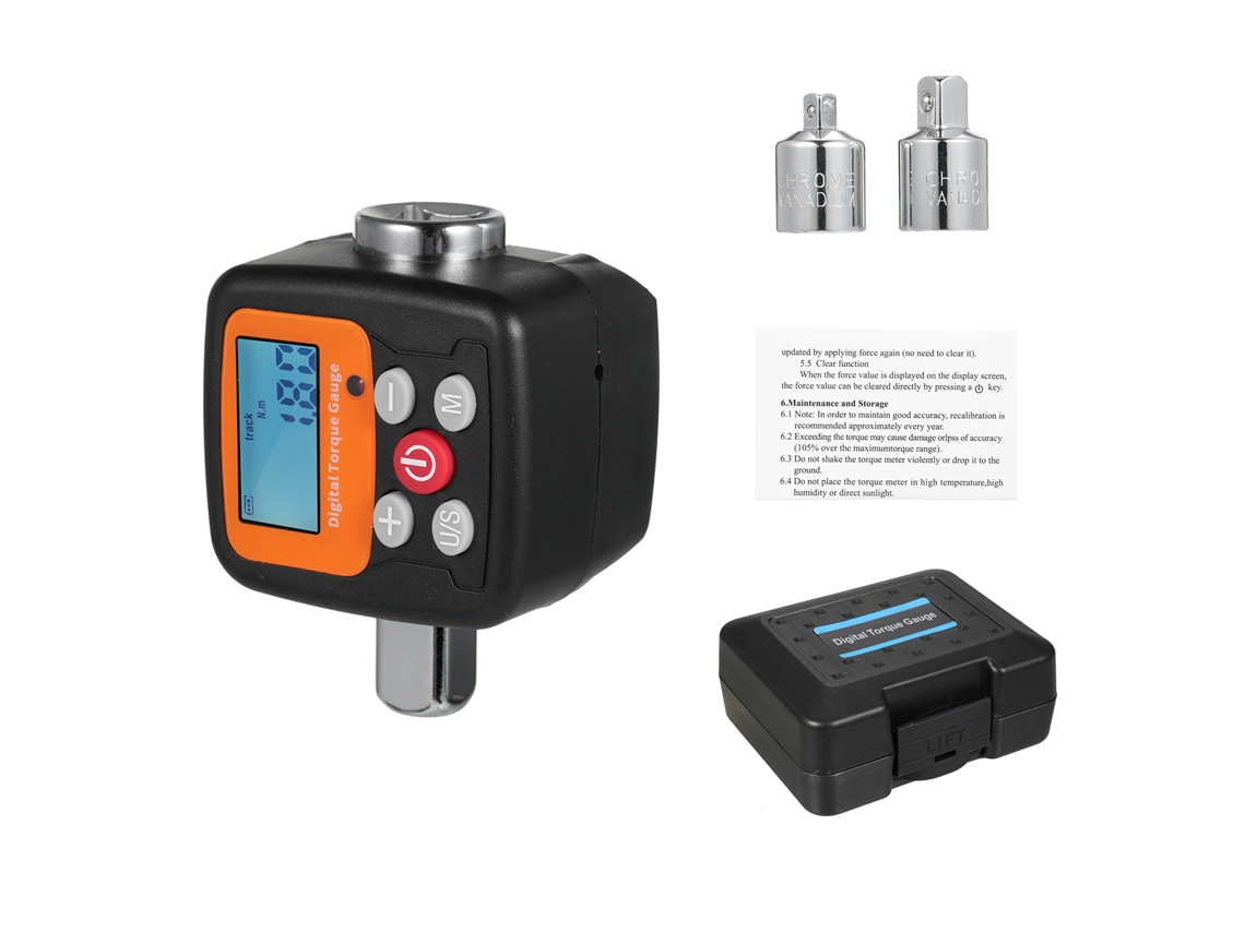Medidor De Par Digital De Alta Precisión Engc-340 Con Adaptadores Y Pantalla Iluminada.