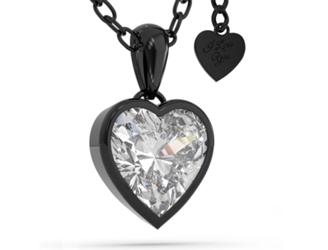 SERASAR Collar de Plata Esterlina "Love" Negro