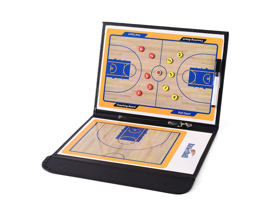 Tabuleiro De Treinamento De Basquete Plegável 2.5 Vezes Com Lápis Branco E Borracha Para Estratégias De Ensino