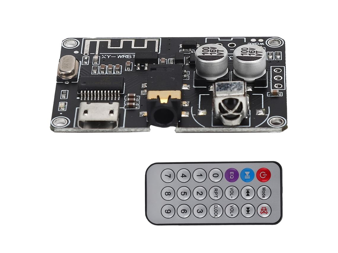 Módulo Amplificador De Audio Estéreo Con Placa Decodificadora Bluetooth 5.0 Y Control Remoto.