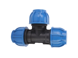 Conexión en T de 32 mm para tubería de agua, de plástico.