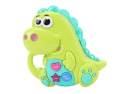 Rebe-brinquedo Musical De Dinossauro Para Bebês Com Som E Luz Brinquedo Educativo Precoce Eletrônico Verde