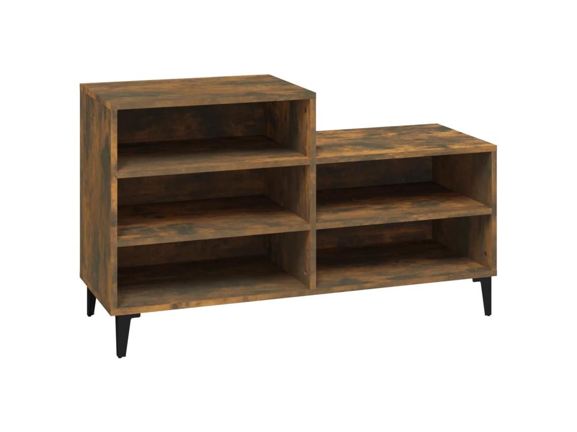 Maison Exclusive - Mueble Zapatero Madera Contrachapada Roble Ahumado 102x36x60 Cm