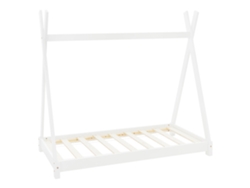 Cama infantil tipi ML-Design 70x140 cm color blanco con protección anticaída y somier
