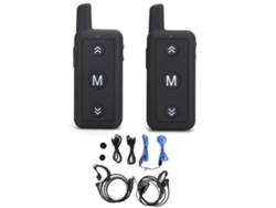 Rádio De Dois Way Mini Walkie Talkies Com 16 Canais Recarregáveis Longa Alcance Para Shopping Hotel Restaurante