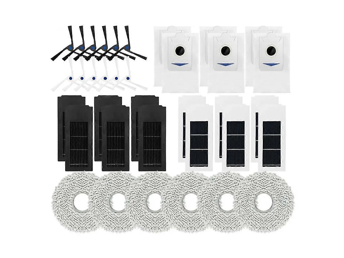 Para aspiradora robot Deebot X2 / X2 Omni / X2 Pro: cepillo lateral, filtro HEPA, bolsa para polvo, paños de mopa y accesorios.