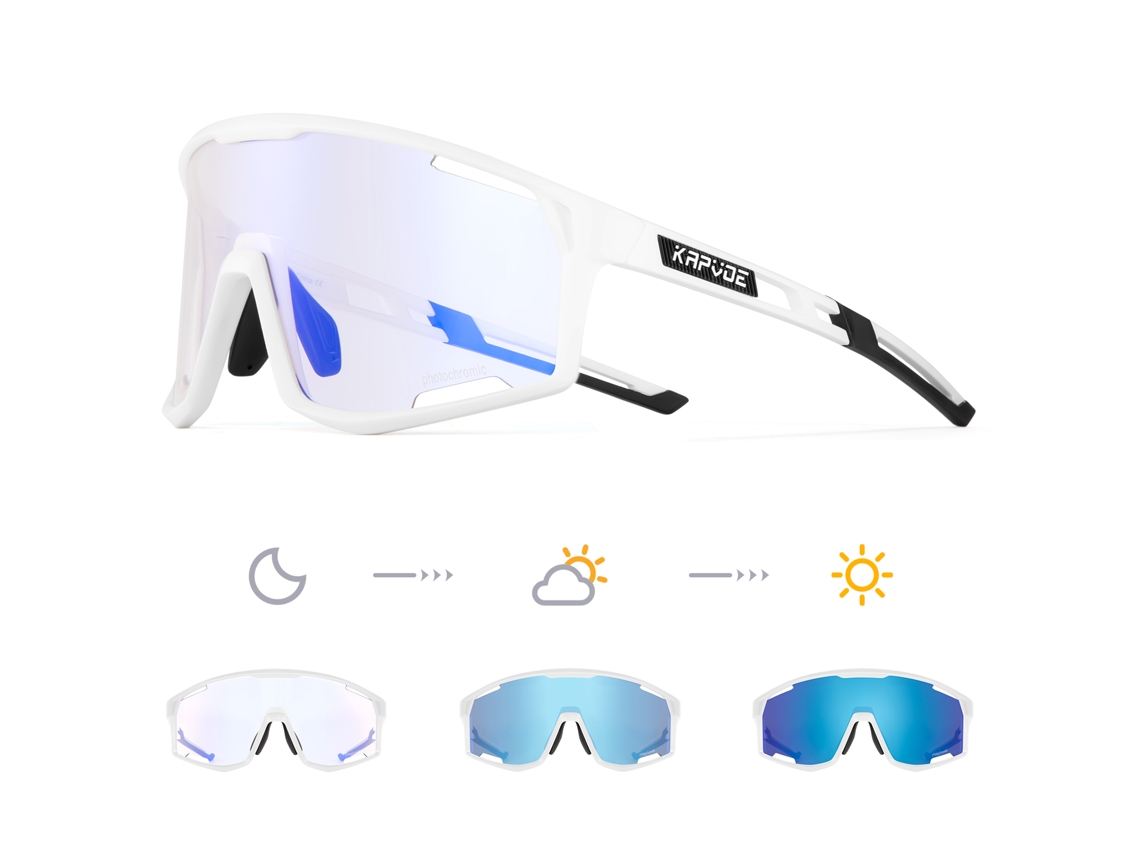 (estilo 8) Gafas De Ciclismo Fotocromáticas Unisex, Lentes De Poliacrilato Translúcido Uv400