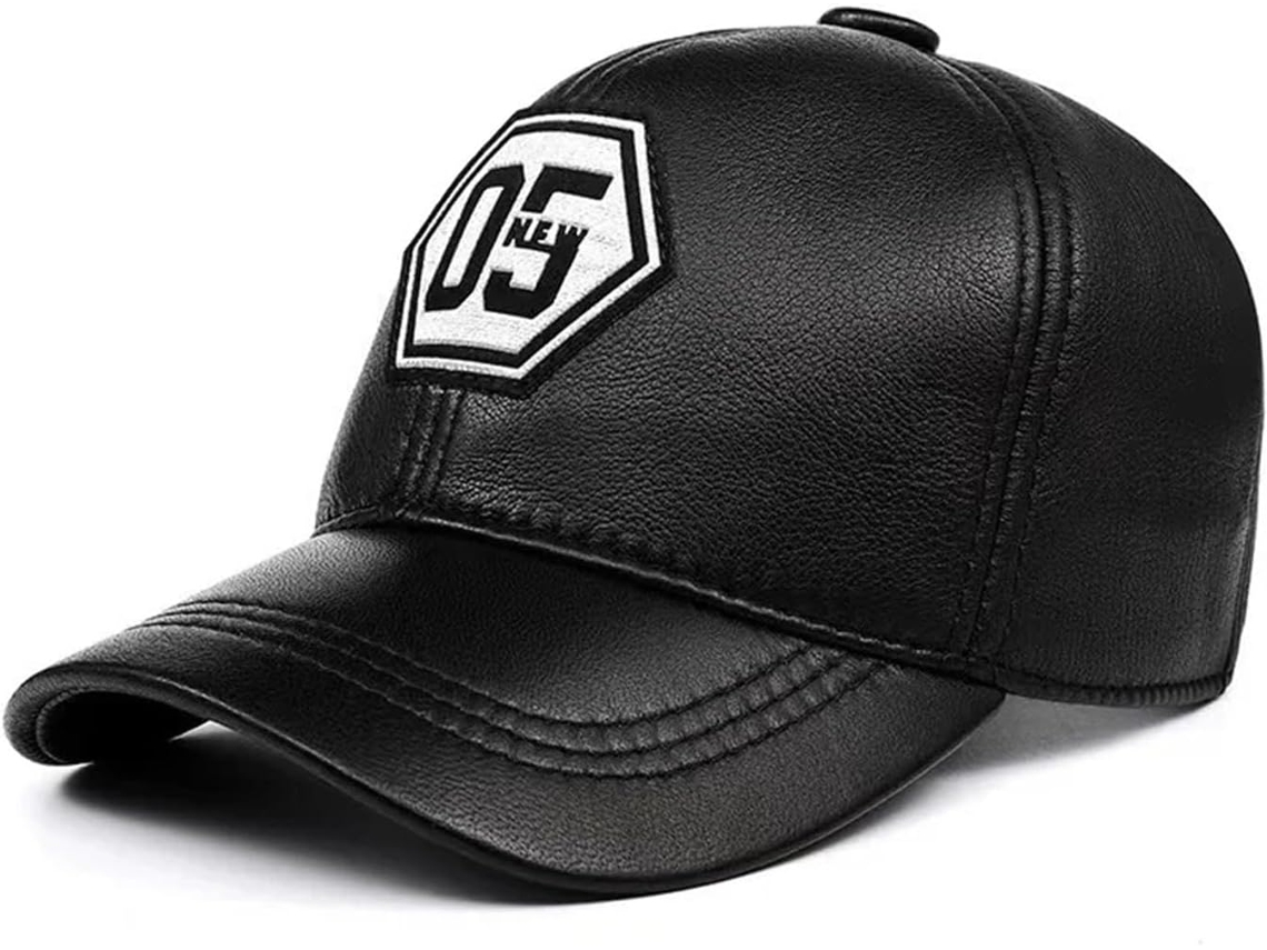 Gorra De Béisbol Roja Para Hombre Y Mujer, De Cuero Genuino, Con Visera Bordada Para Exteriores.