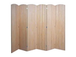 Paravent de bambú pieza flexible separador 6 paneles 170 x 245 cm brise-vue interior 04_0009266