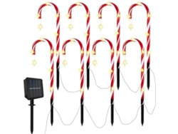 Luces Navideñas Solares Con Forma De Caña De Azúcar Para Jardín, Césped Y Decoración Exterior. Resistente Al Agua.