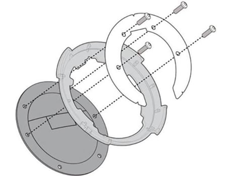 Fixación GIVI Tanklock Adaptador De Ducati Monster S2R/S4R/S4Rs 800/1000&Monster 797/821/1200&848/1098/1198 Plata