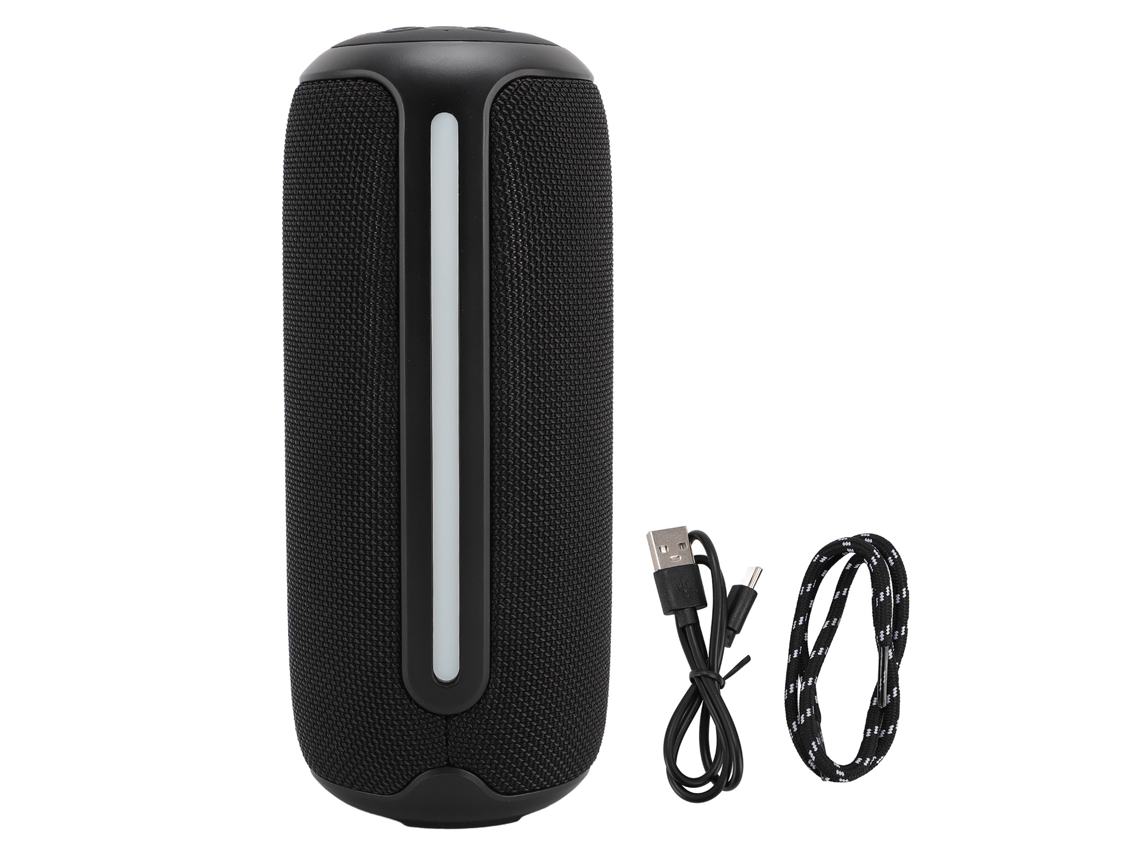 Caixa De Som Sem Fio Bt Com Luz Rgb Microfone Integrado Ipx4 Portátil Estéreo Para Exterior Viagem Festa Em Casa