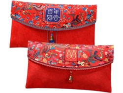 Juego de 2 sobres chinos rojos grandes reutilizables. CHABERLU