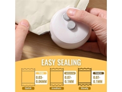 Mini selladora de bolsas recargable 2 en 1 con cortador, máquina de sellado al vacío portátil para alimentos Nostalgia88