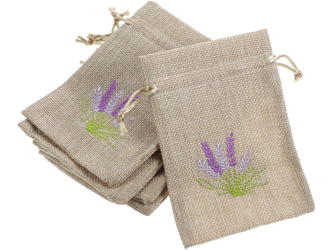 Bolsitas Vacías Incienso Lavanda Imitación Beige 10x14 Cordón Ajustable Material Transpirable Multiusos