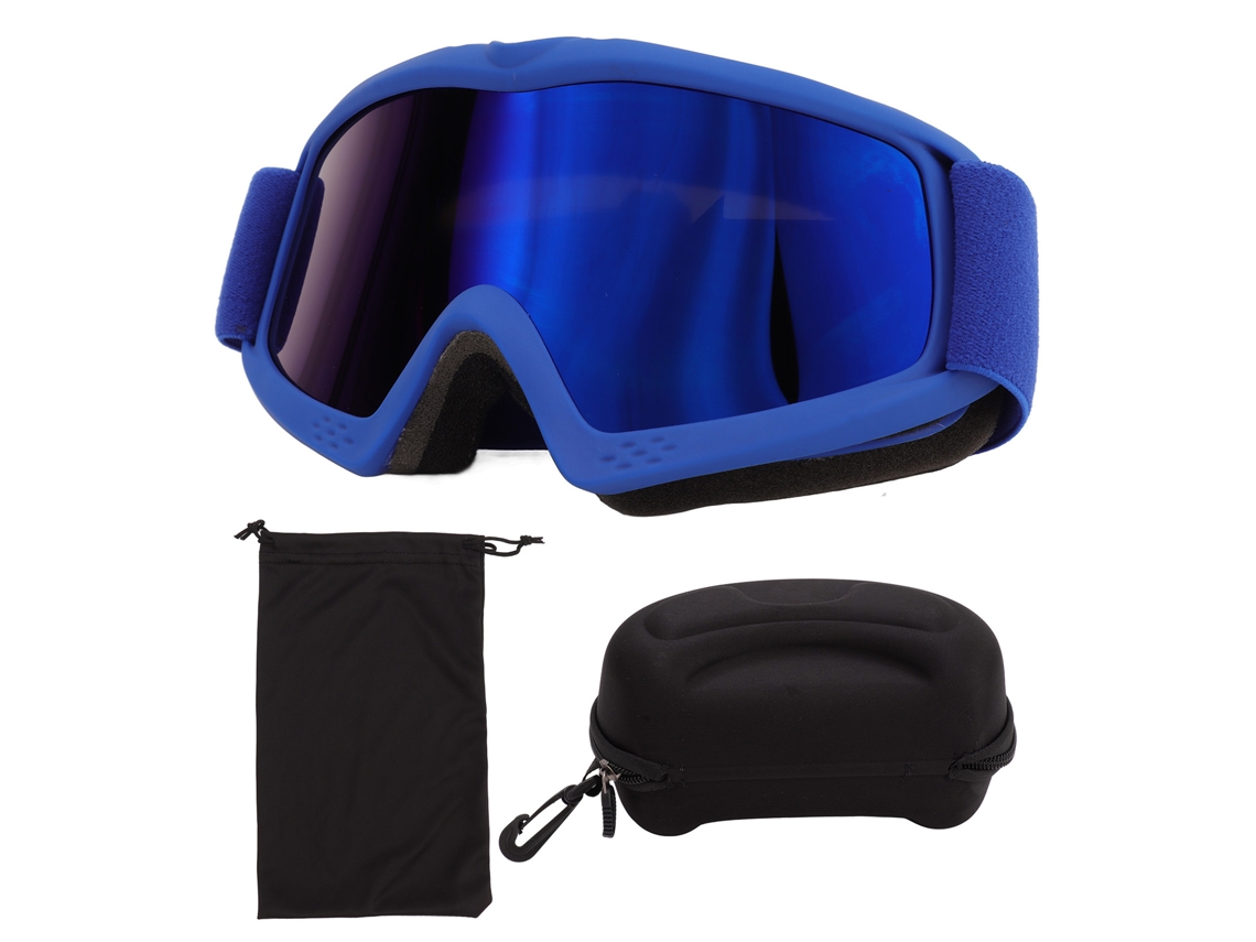2026-gafas De Esquí Infantiles Con Lente Hd, Protección Uv, Resistente A Impactos Y Ajustable Para Esquí Y Snowboard Azul