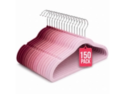 Com-fort House Perchas De Terciopelo Antideslizantes Pack 150 – Tonos Rosa – Ultrafinas Ahorra Espacio – Gancho Giratorio 360° – Perchas Para Ropa, Trajes, Vestidos Y Camisas