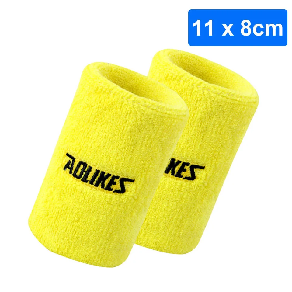 Pulsera deportiva (amarilla, 8x11 cm) con tecnología de absorción de humedad, ideal para tenis, baloncesto, correr y otros deportes unisex.