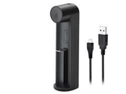Cargador de batería 18650 con 1 ranura, recargable por USB, carga rápida universal para baterías de 14500 a 18500. Aeuzwr