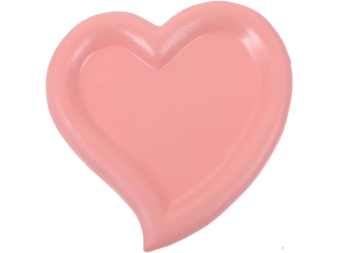 Bandeja Joyas Resina Natural Forma Corazón Diseño Multifuncional Organizar Elegante Superficie Decorativa