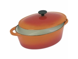 Cazuela Crealys Naranja 9 L Ø 37 cm Acero Esmaltado