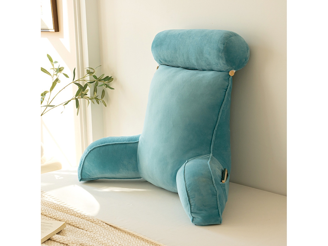 Cómoda Almohada De Lectura, Almohada De Respaldo Con Almohada Cervical Desmontable,verde/75x55cm Gertiz