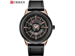Elegante Reloj De Pulsera Multifuncional Para Hombre Con Correa De Cuero, Calendario Y Mecanismo De Cuarzo Resistente Al Agua.