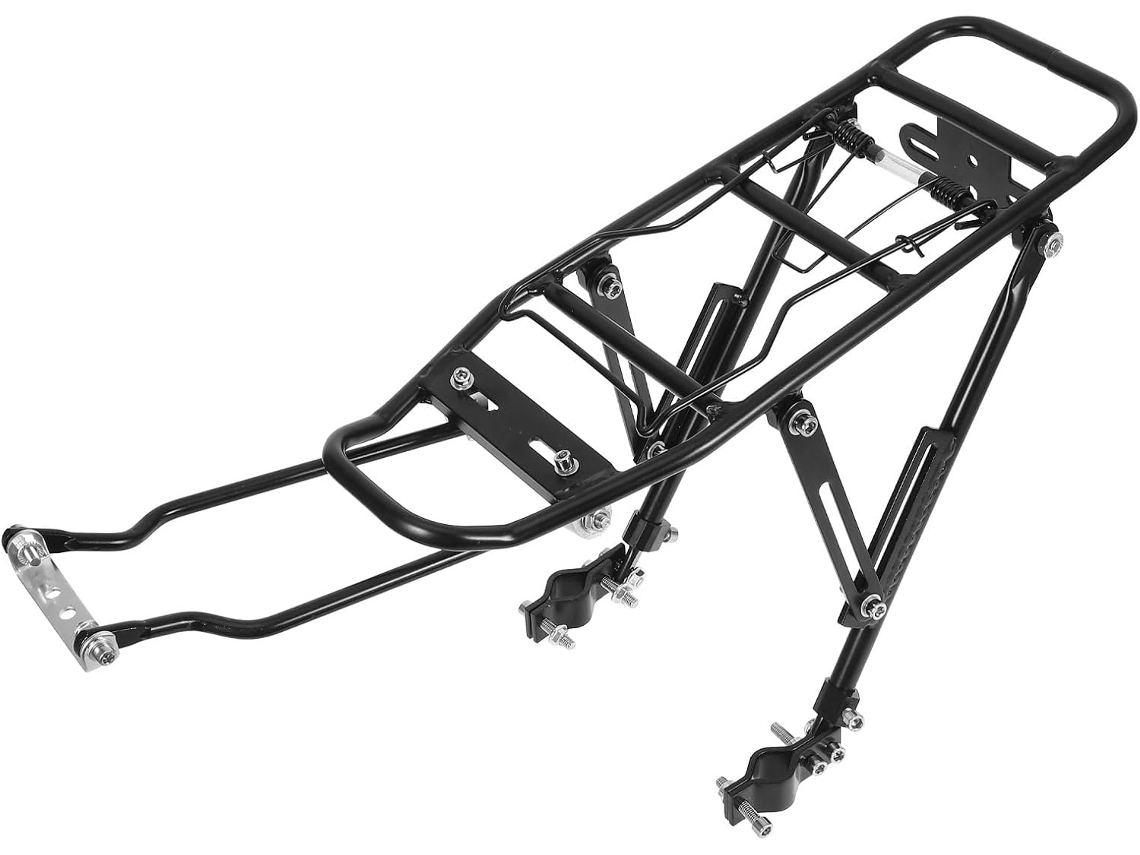 Portaequipajes trasero ajustable, fabricado en aleación de aluminio, para bicicletas.