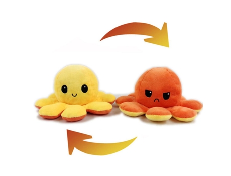 Muñeco de Pulpo Reversible de Doble Cara, Juguete de Felpa Con Tapa de Color de Vida Marina, Regalo de Navidad 06