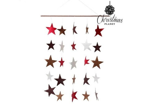 Decoración Suspendidas Estrellas de Navidad Rojas