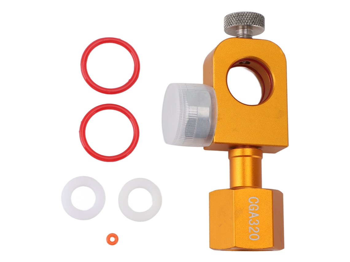 Adaptador De Recarga De Co2 Cga320 Con Manómetro Para Máquina De Refrescos Carbonator Duo