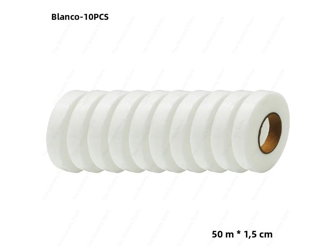 (blanco 10 Unidades)50 Metros En Rollo No Tejido De Doble Cara Interlineado Fusible Bolsa De Planchado De Ropa Cinta Lateral Pantalones Cortos