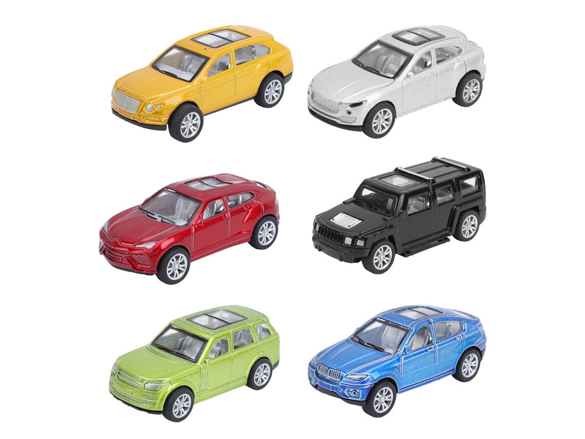 6 Coches De Juguete De Aleación A Escala 1:64 Con Función De Retroceso Para Niños De 3 Años En Adelante.