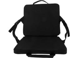 Silla De Playa Plegable Pequeña De Color Negro Con Respaldo Ajustable.